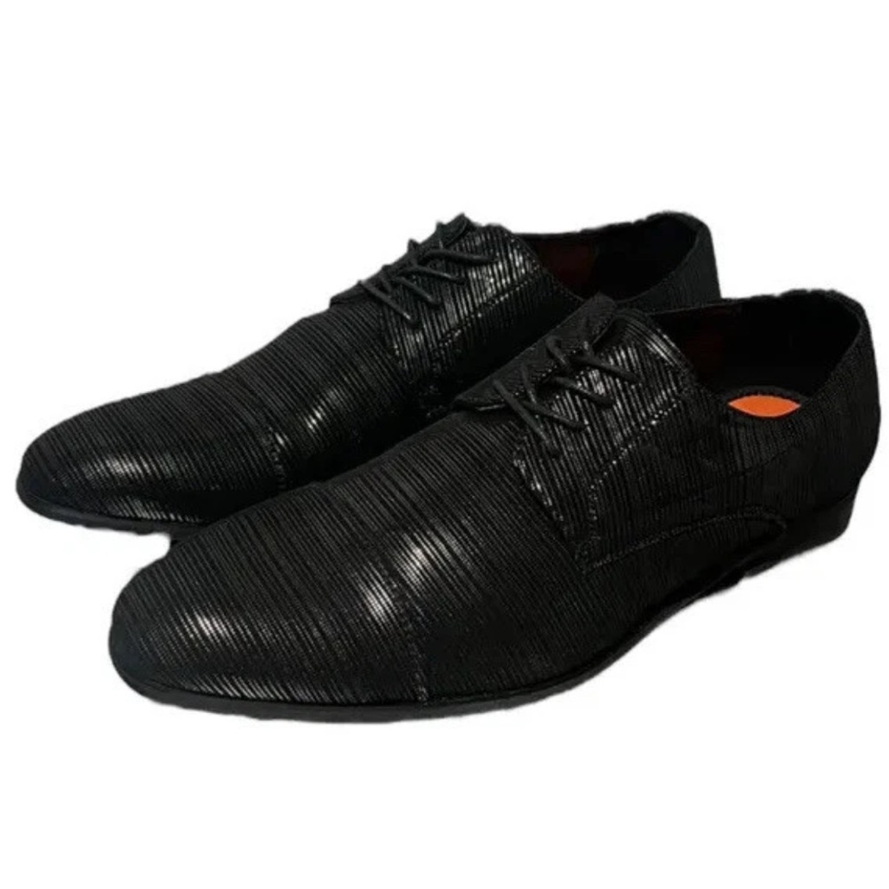 Mens Tallia Danilo Cap Toe Black Shoes Size 11.5